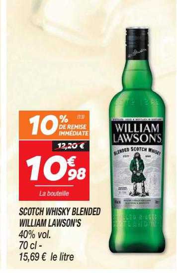 scotch whisky blended william lawson's 40% vol.