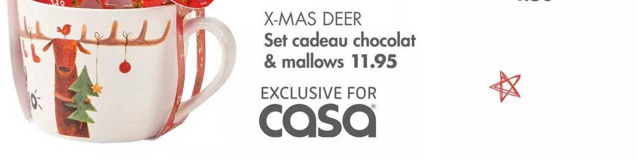 set cadeau chocolat & mallows x-mas deer