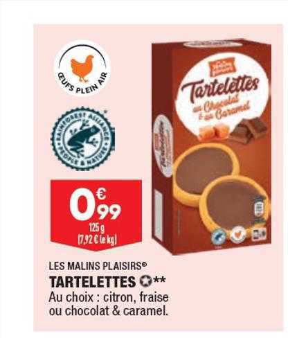 tartelettes les malins plaisirs