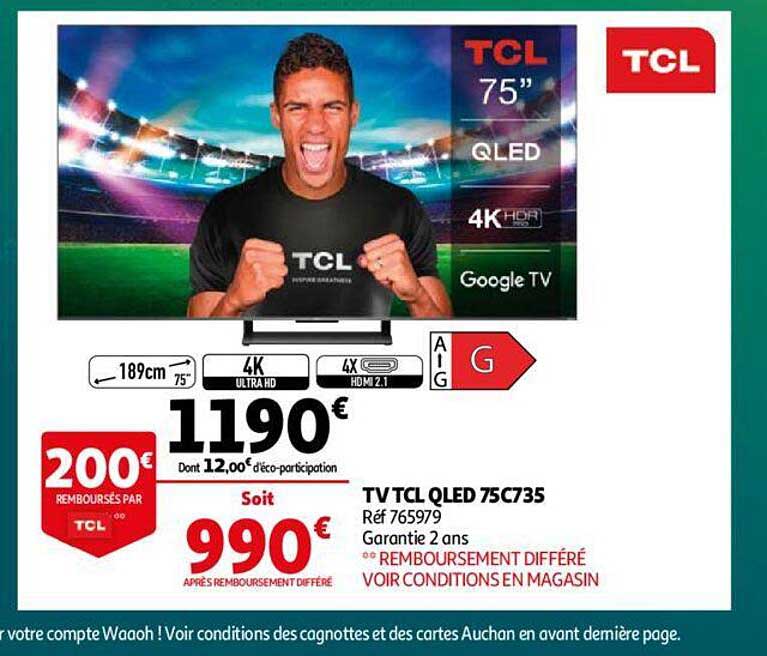 Tv Tcl Qled 75c735