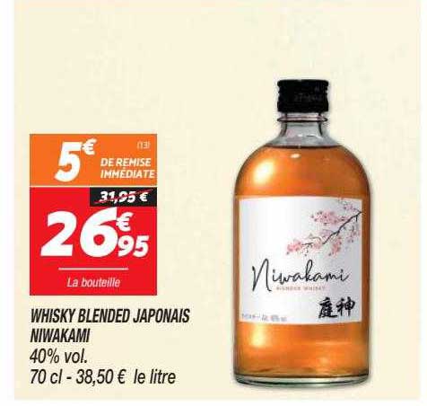 whisky blended japonais niwakami 40% vol.