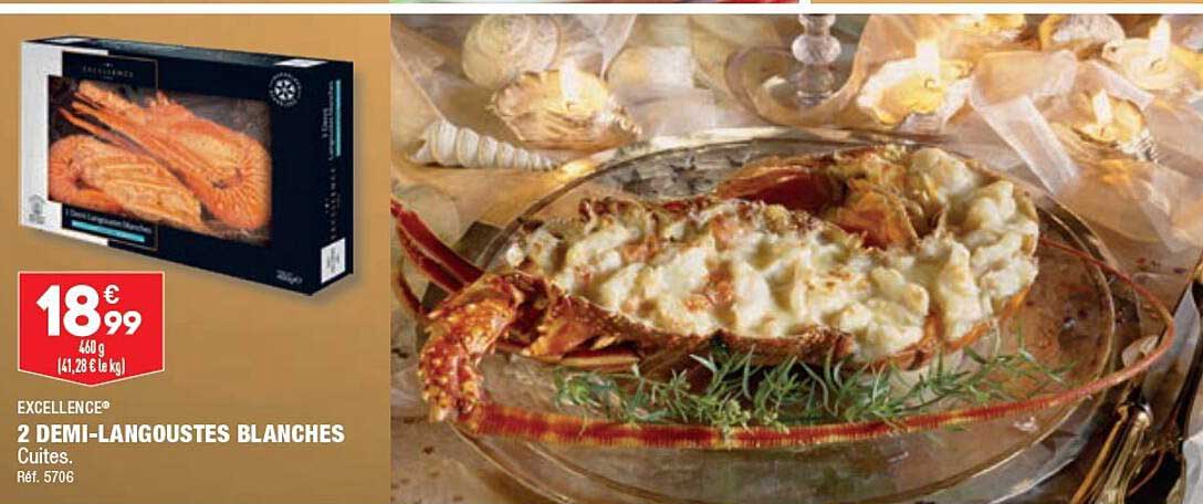 2 Demi-langoustes Blanches Excellence