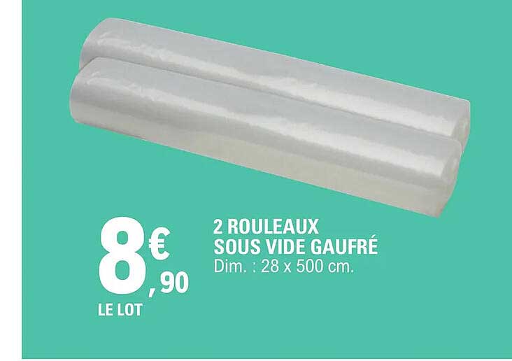 2 rouleaux sous vide gaufré