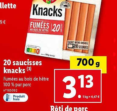 20 saucisses knacks