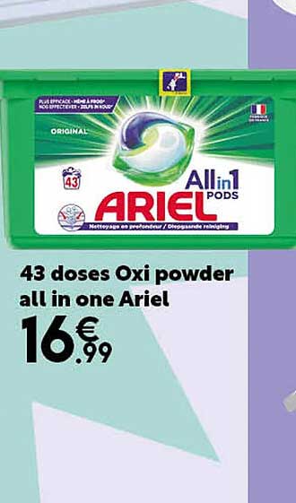43 doses oxi powder all in one ariel