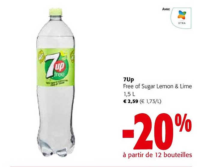 7up free of sugar lemon & lime