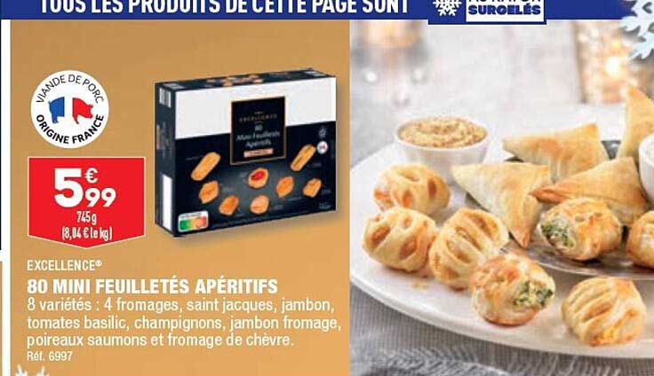 80 Mini Feuilletés Apéritifs Excellence