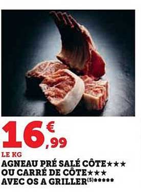 agneau pré salé côte*** ou carré de côte***avec os à griller