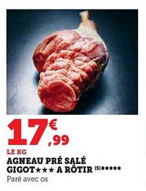 agneau pré salé gigot***à rôtir