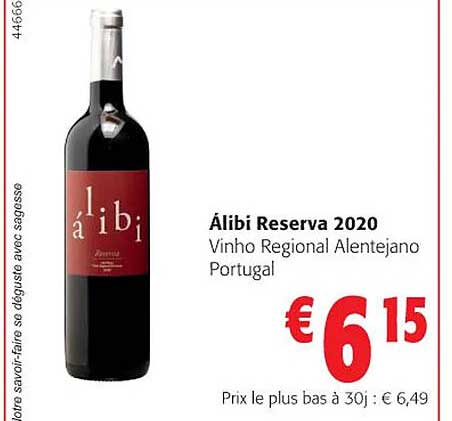 álibi reserva 2020 vinho regional alentejano portugal