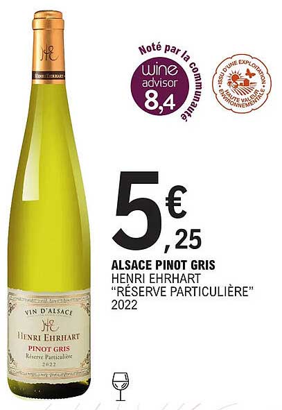alsace pinot gris henri ehrhart "réserve particulière" 2022