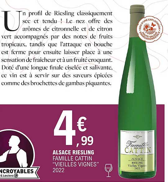 alsace riesling famille cattin "vieilles vignes" 2022