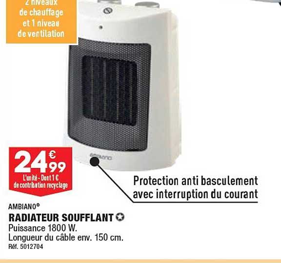 Ambiano Radiateur Soufflant