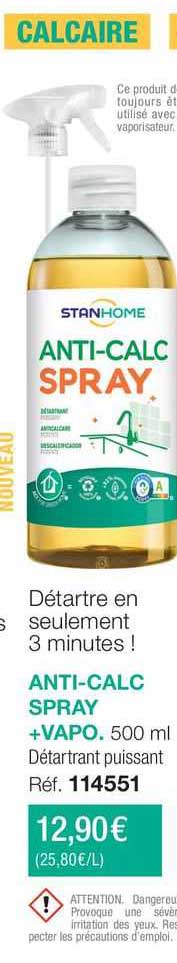 anti-calc spray + vapo détartrant puissant