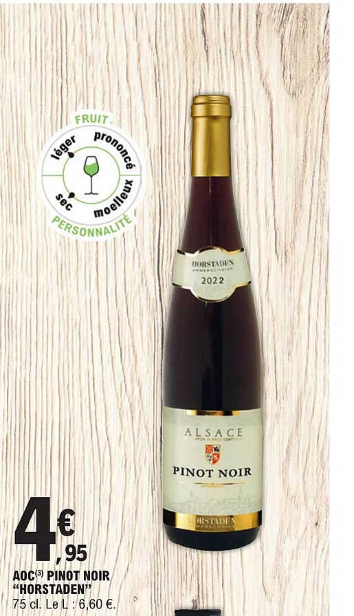 aoc pinot noir "horstaden"