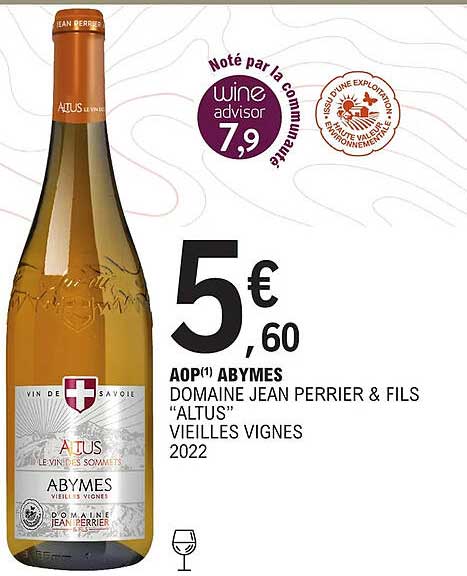 aop abymes domaine jean perrier & fils "altus" vieilles vignes 2022