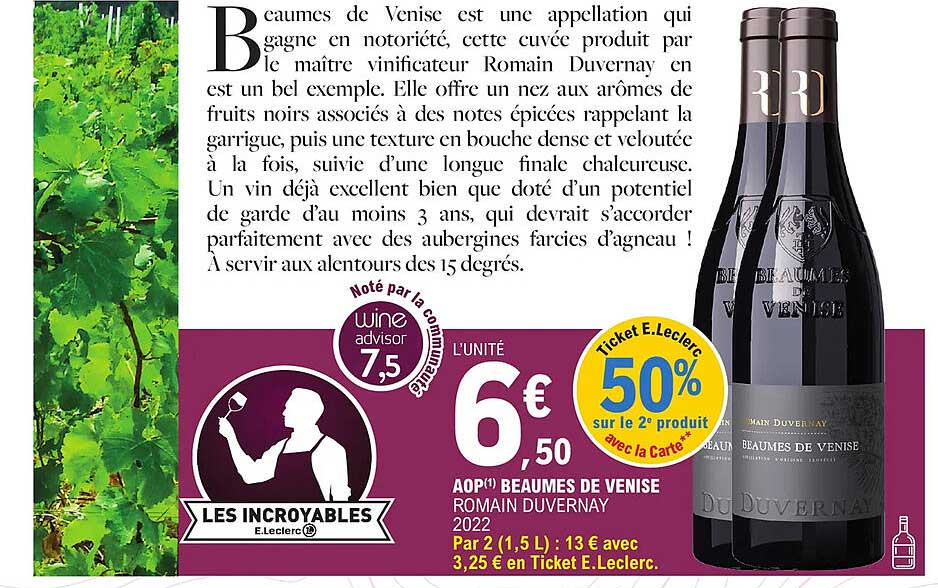 aop beaumes de venise romain duvernay 2022