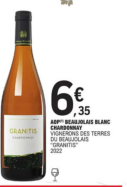 aop beuajolais blanc chardonnay vignerons des terres du beaujolais "granitis" 2022