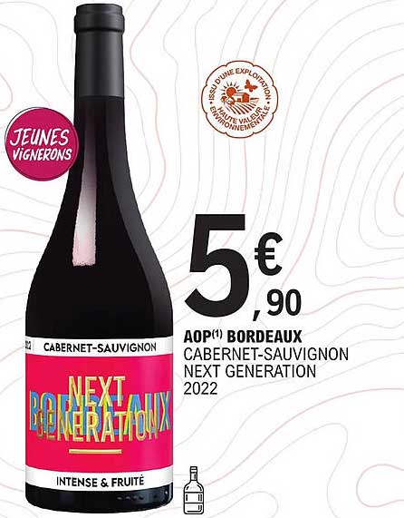 aop bordeaux cabernet-sauvignon next génération 2022