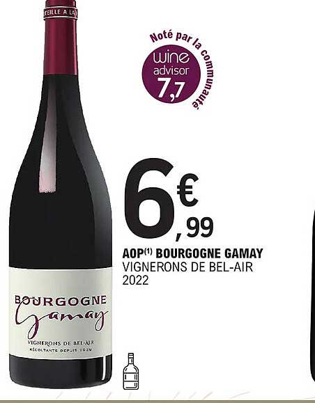 aop bourgogne gamay vignerons de bel-air 2022