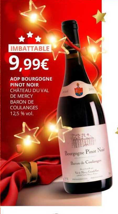 aop bourgogne pinot noir château du val de mercy baron de coulanges