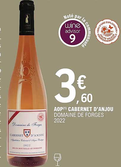 aop cabernet d'anjou domaine de forges 2022