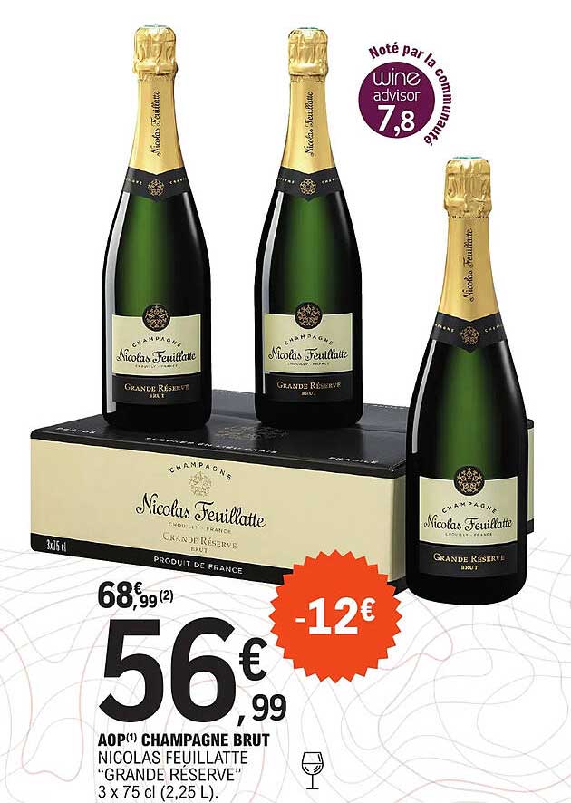 aop champagne brut nicolas feuillatte "grande réserve"