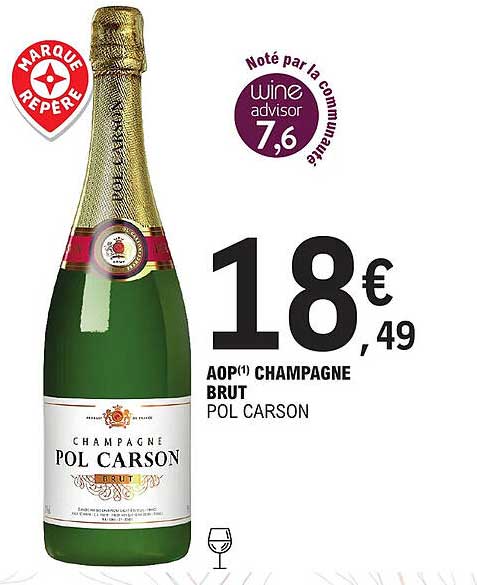 aop champagne brut pol carson