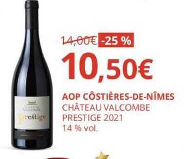 aop côstières-de-nîmes château valcombe prestige 2021