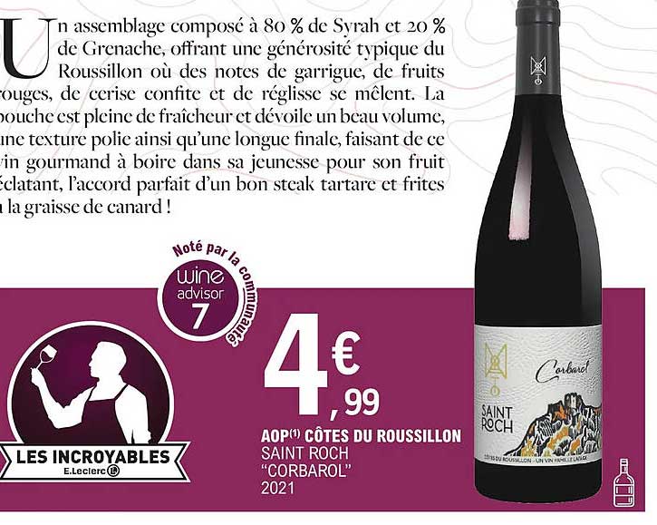 aop côtes du roussillon saint roch "corbarol" 2021