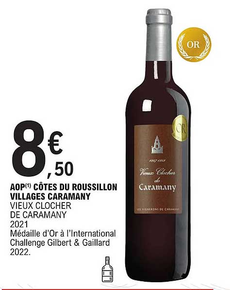aop côtes du roussillon villages caramany vieux clocher de caramany 2021