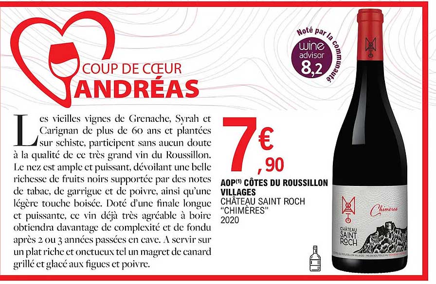 aop côtes du roussillon villages château saint roche "chimères" 2020