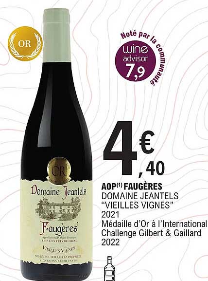 aop faugères domaine jeantels "vieilles vignes" 2021