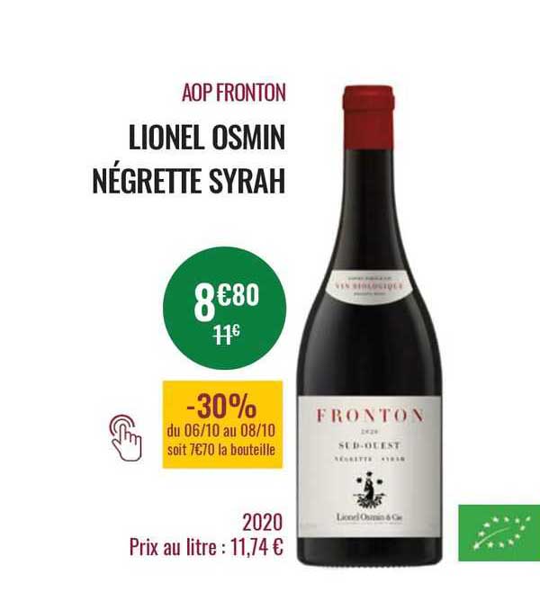 aop fronton lionel osmin négrette syrah