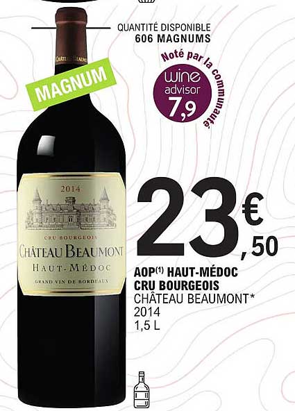 aop haut-médoc cru bourgeois château beaumont 2014