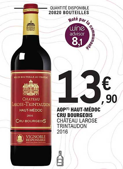 aop haut-médoc cru bourgeois château larose trintaudon 2016