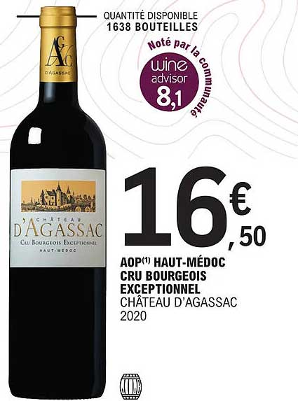 aop haut-médoc cru bourgeois exceptionnel château d'agassac 2020