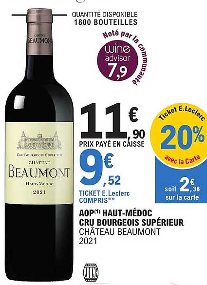 aop haut-médoc cru bourgeois supérieur château beaumont