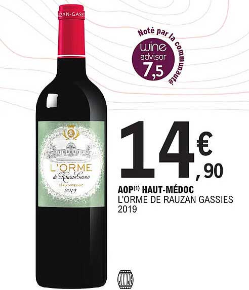 aop haut-médoc l'orme de rauzan gassies 2019