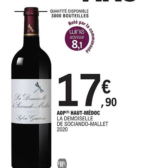 aop haut-médoc la demoiselle de sociando-mallet 2020