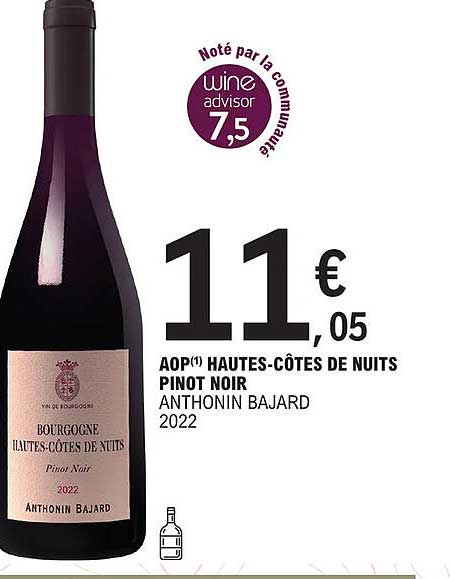 aop hautes-côtes de nuits pinot noir anthonin bajard 2022
