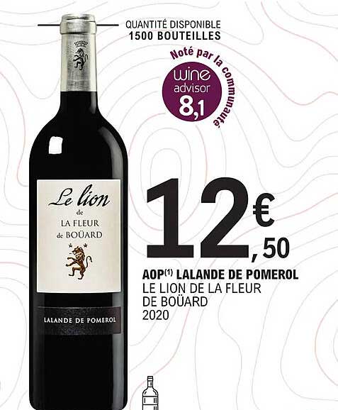 aop lalande de pomerol le lion de la fleur de boüard 2020