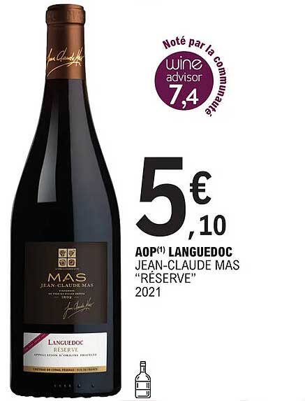 aop languedoc jean-claude mas "réserve" 2021