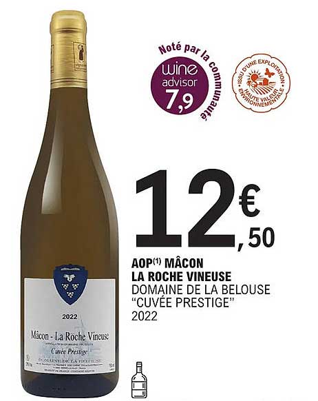 aop mâcon la roche vineuse domaine de la belouse "cuvée prestige" 2022