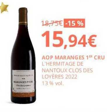 aop maranges 1er cru l'hermitage de nantoux clos des loyères 2022