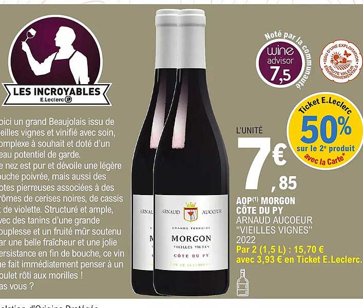 aop morgon côte du py arnaud aucoeur "vieilles vignes" 2022