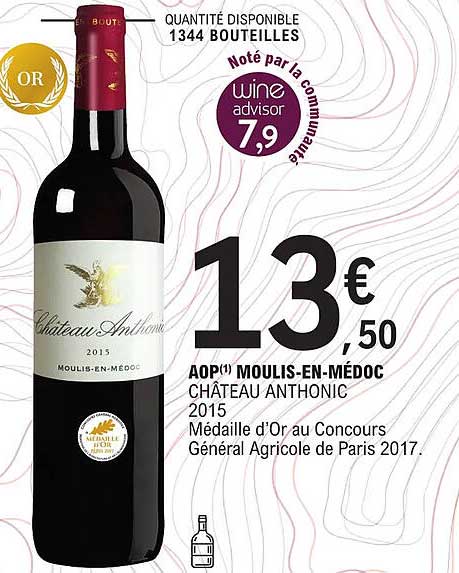 aop moulis-en-médoc château anthonic 2015