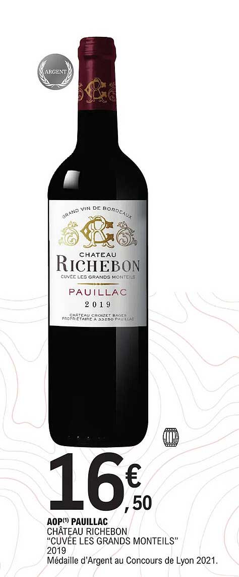 aop pauillac château richebon "cuvée les grands monteils" 2019