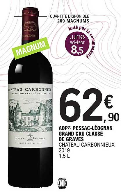 aop pessac-léognan grand cru classé de graves château carbonnieux 2019