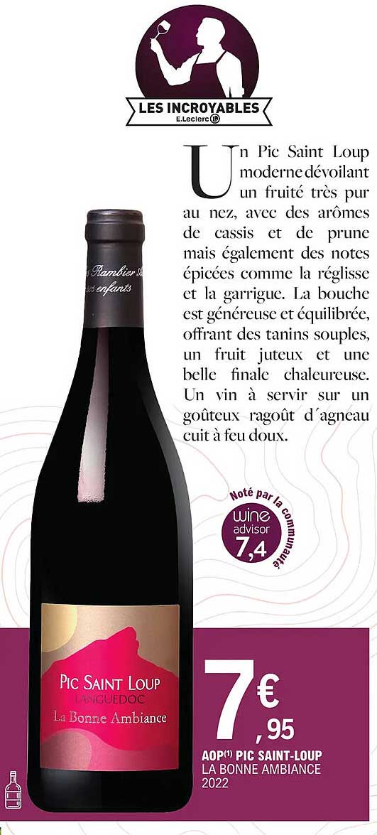 aop pic saint-loup la bonne ambiance 2022